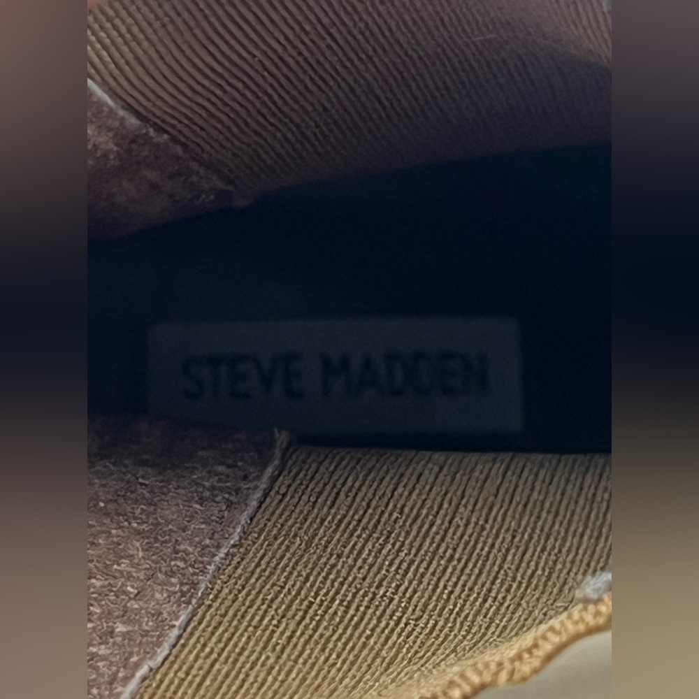 Steve Madden Women's Argent High Chelsea Booties Brown Suede Ankle Boots 9.5 - Picture 11 of 12